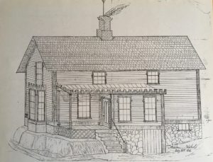 1861 Drawing of Pine Knoll Cottage